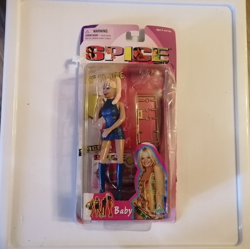 Baby Spice 6'' figurine Doll in Sparkling Blue Outfit. Spice Girls collectable